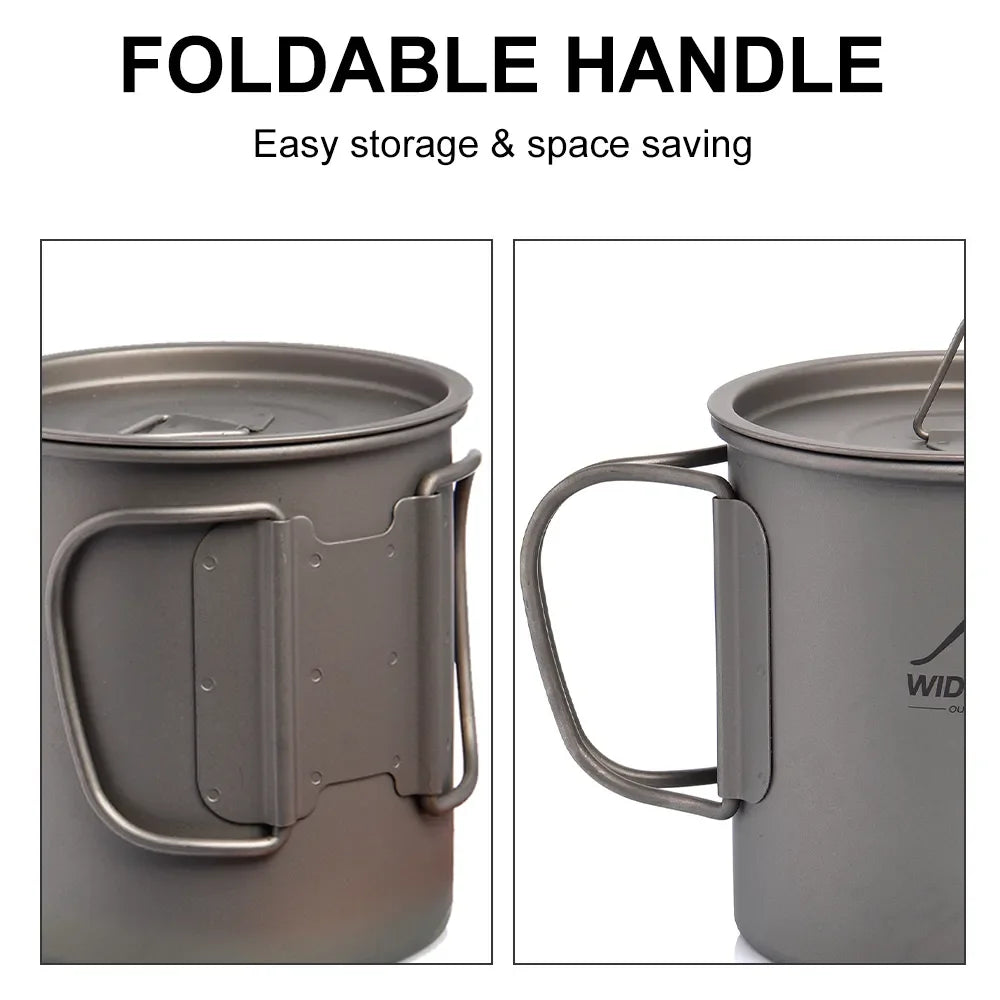 Camping Mug Titanium Cup  Tableware Picnic Utensils Outdoor