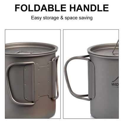 Camping Mug Titanium Cup  Tableware Picnic Utensils Outdoor