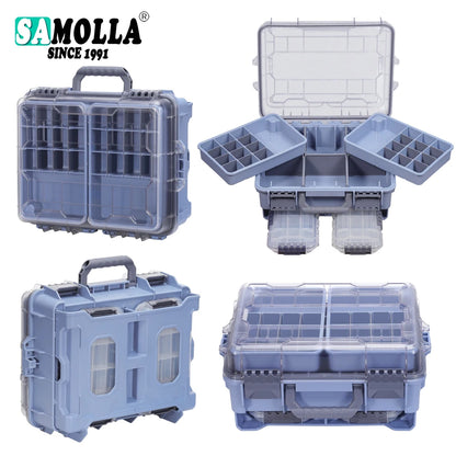 Fishing Tackle Box Large Capacity Portable Multi-functional Waterproof Bait  Outdoor Camping Storage Box