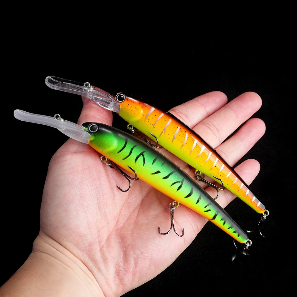 WALK FISH 1PCS Floating Minnow Lure 120mm/20g Trolling Wobbler Crankbait Bandit Minnow Bass Pike Bait Saltwater Fishing Tackle