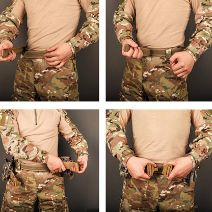 8-in-1 Hunting Tactical Battle Belt with Accessories  Quick Release Heavy Duty Belts