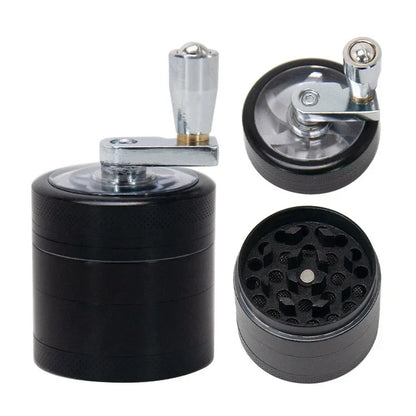 JUSTINLAU 4-layer Tobacco Grinder 40mm Manual Metal Zinc Alloy Herb Mill Spice Crusher Smoke Grinder Crusher Hand Crank Miller