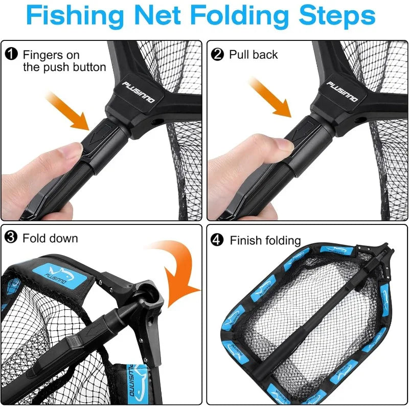 Floating Fishing Net  Rubber Coated Landing Net