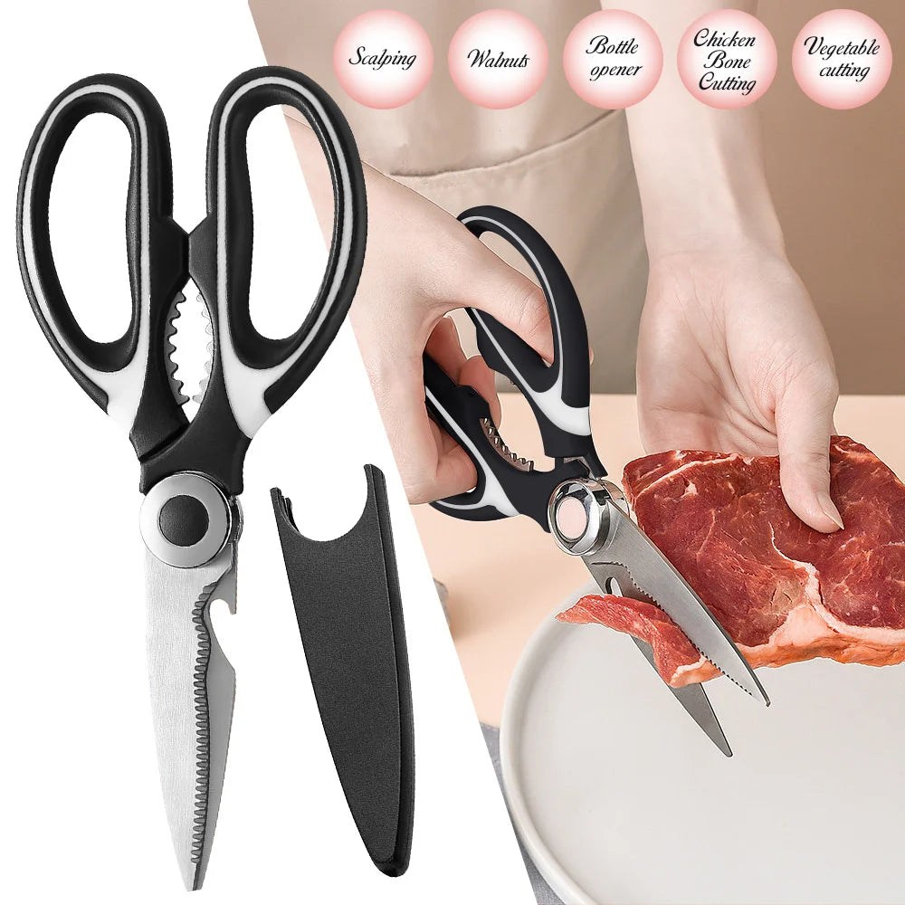 Multifunctional Scissors Stainless Steel Scissors Chicken Bone Meat Fish Killing