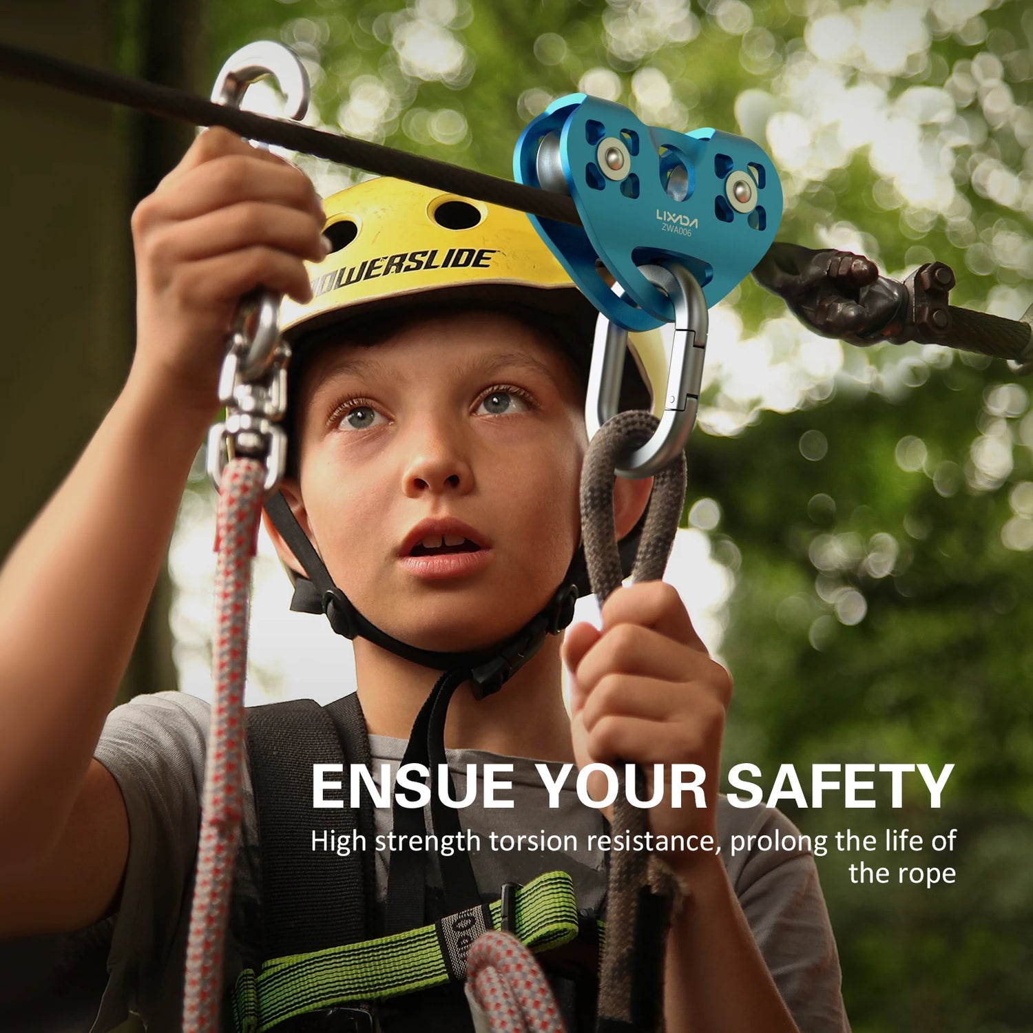 Cable Trolley Caving Trolley Pulley Lixada 30kN Cable Trolley Pulley with Ball Bearing Climbing Caving Aloft Work  Trolley