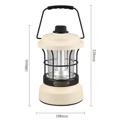 Retro Lamp Portable Camping Lantern USB Recharge Camping Tent Lighting Camping Equipment