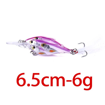 HENGJIA 1pc Diving Depth Crankbait Fishing Lures Swimbait Isca Artificial Bait floating Fishing Wobblers 7.5cm 9g pesca peche