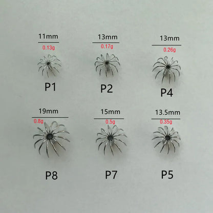 20pcs Small squid hooks Stainless paws Fishing fishhook