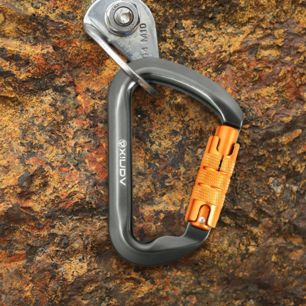30kN Climbing Carabiner Heavy Duty Locking Carabiner Rock Climbing Carabiner for Rock Climbing Rappelling and Mountaineering