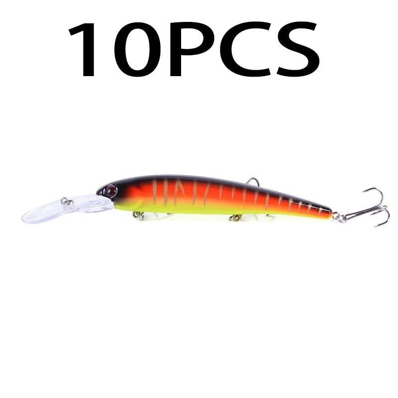 16.5cm 21g 6# Hook Deep Diving Large Minnow Wobbler Lure Artificial Hard Bait Crankbait Bass Pike Walleye Perch Fishing Gear