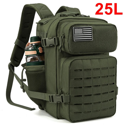 Tactical Backpacks for Men Survival Laser Cut    Hunting  with Dual Cup Holders