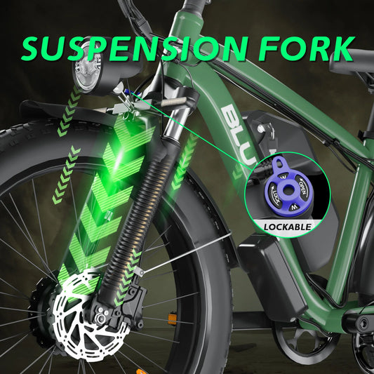 ZEEGR F1 48V 2000W Full Suspension E-Bike CE Certified 26 Inch Fat Tires Hidden Dual Battery Snow Beach Ebike