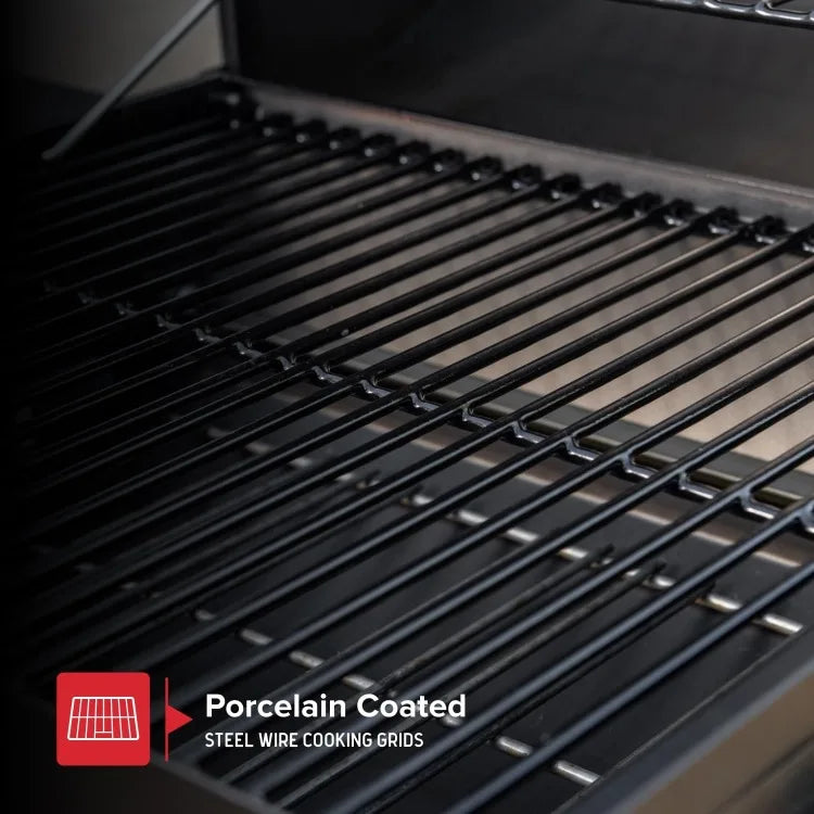Charcoal Grill with Side Shelf, 349 SQ In Cooking Space,