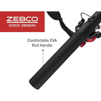 Zebco Dock Demon Spinning Reel or Spincast Reel and Fishing Rod Combo, 30-Inch Durable Fiberglass Rod, QuickSet Anti-Reverse Fis
