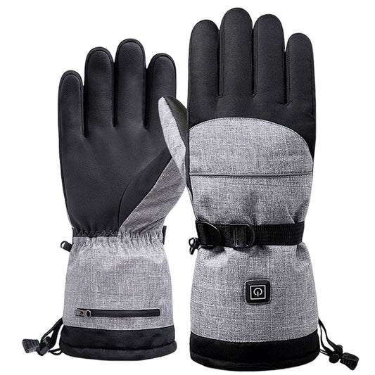 1Pair Heated Gloves Thermal Electric Cold Weather Heating Gloves Anti-Slip Waterproof for Outdoor Climbing Hiking Skiing Cycling