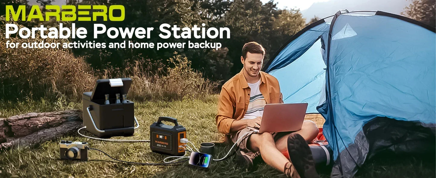 Camping Battery Power Supply with 110V AC Outlet 2 DC Ports