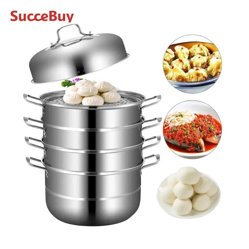 5 Layer Food Steamer   Stainless Steel Stock Pot for Steaming