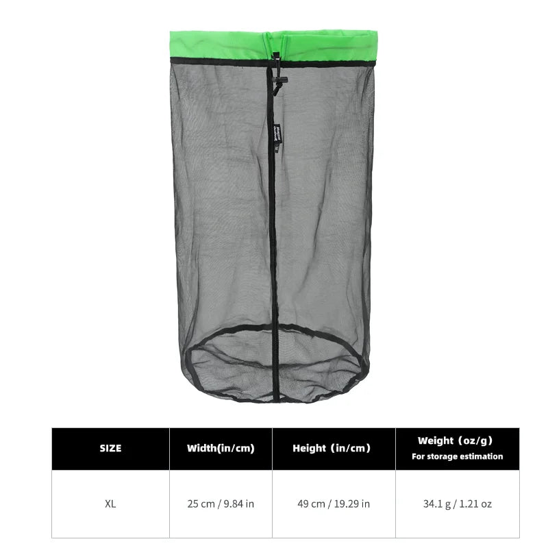 Drawstring Storage Bags Compression Pouches for Camping, Hiking, Laundry & Grocery