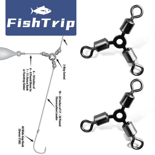 Three Way Swivels   Stainless Steel Fishing Tackle Accessories