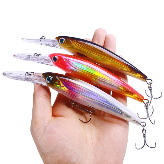 HENGJIA 1pcs Fishing Lures 170mm 30g Plastic Hard Bait Minnow Wobblers For Trolling Lure Bass Crank Bait isca fishing tackles