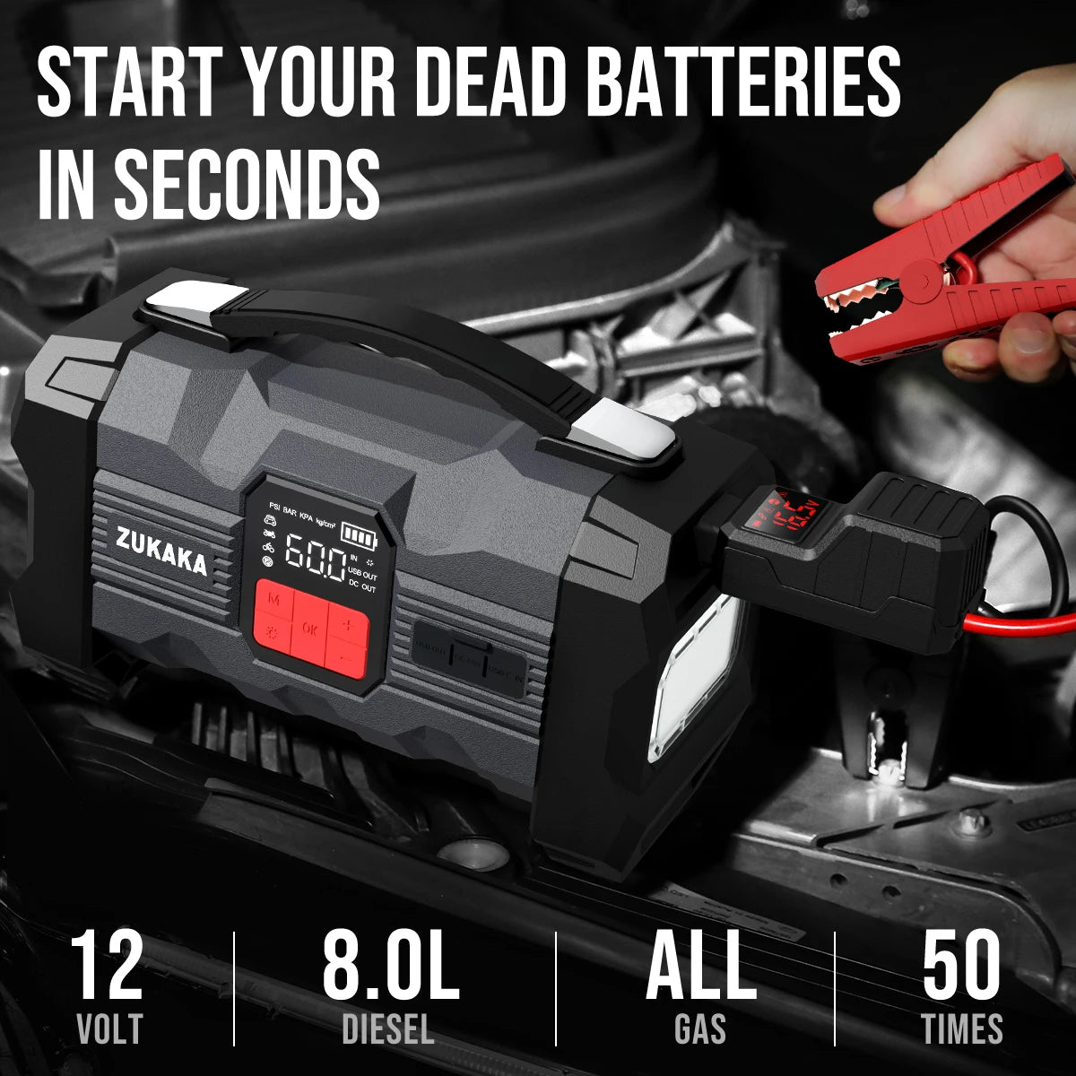 Car Jump Starter 150PSI Air Compressor