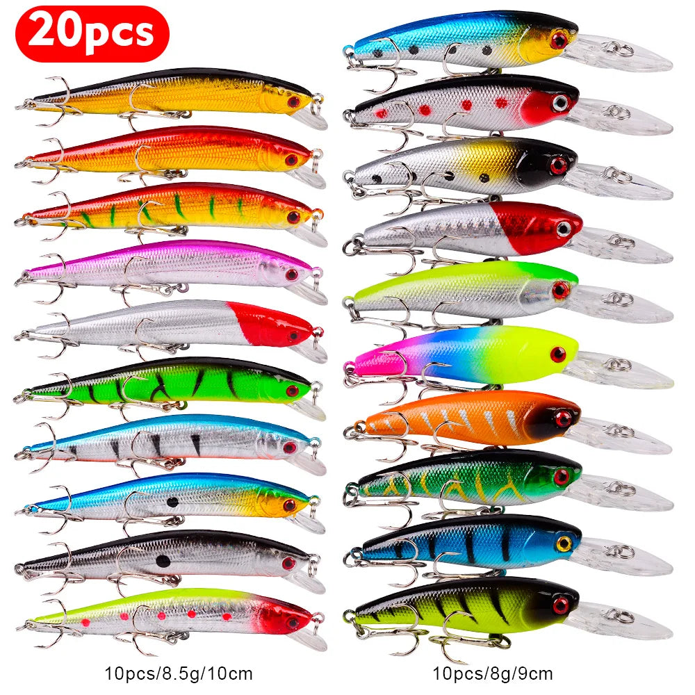 Fishing Lures Minnow Lures Mix Colors  Lure Bait Fishing Gear