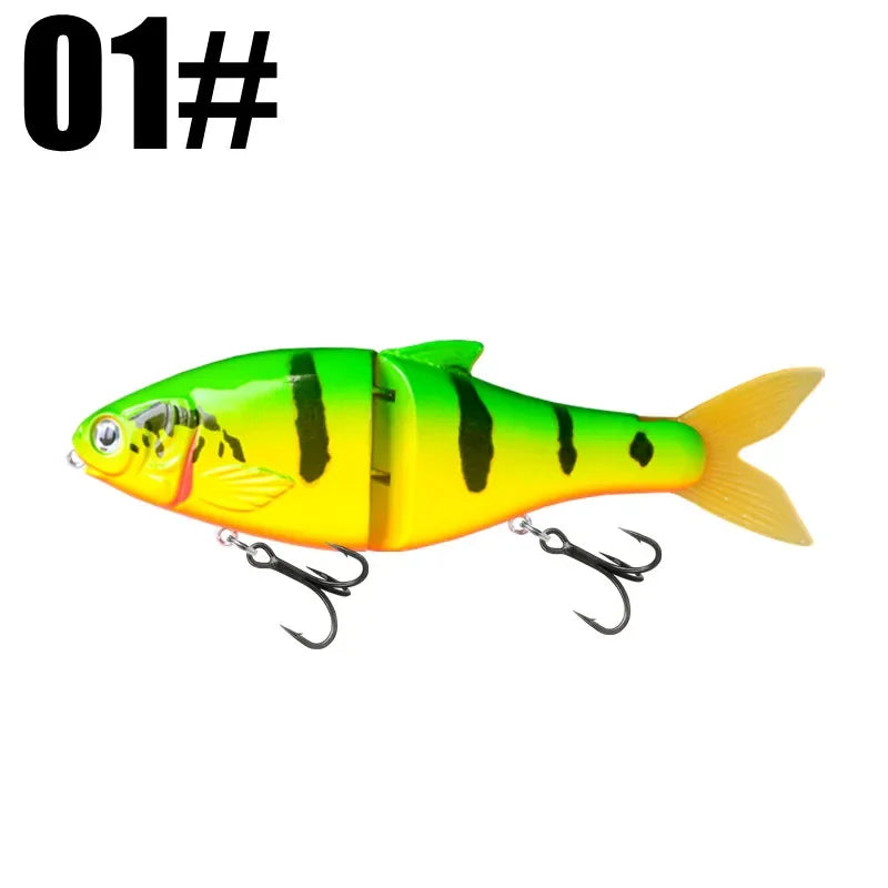 GRS Glider Fishing Lures  Glide Bait Jointed Swimbait Artificial Hard Baits Lures with Treble Hooks