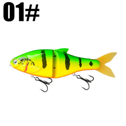 GRS Glider Fishing Lures  Glide Bait Jointed Swimbait Artificial Hard Baits Lures with Treble Hooks