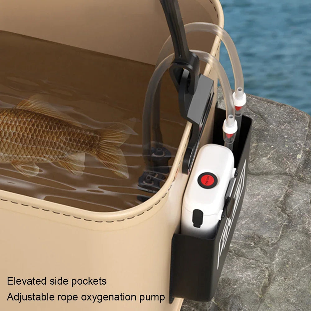 Multifunction Folding Fishing Bucket With Ergonomic Handle Bucket Waterproof Outdoor Camping Bucket