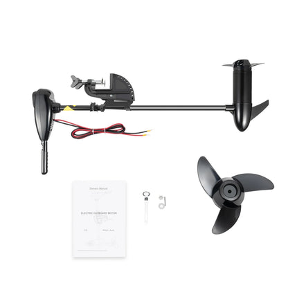 80LBS Thrust Electric Trolling Motor Engine,1.2HP Heavy Duty Fishing Boat Engine outboard motor 12V  for Kayak Inflatable Boats