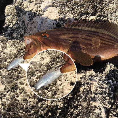 5pcs Kit Fishing Lure Soft Lure 8cm/ 2.8in Artificial Bait Cool Fishing Hooks