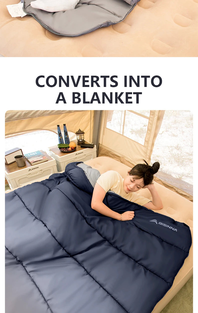 BISINNA Heating Sleeping Bag for Adults Cold Weather Lightweight Portable Warm Winter Camping Bags for Outdoor Hiking Supplies