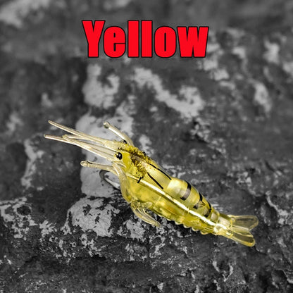 Soft Silicone Luminous Simulation Shrimp Lure With Hook Artificial Baits Fishing