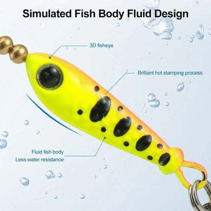 5Pcs Metal Spinner Spoon Fishing Lure Rotating Sequins Bait Hard Bait for Carp Bass Pesca