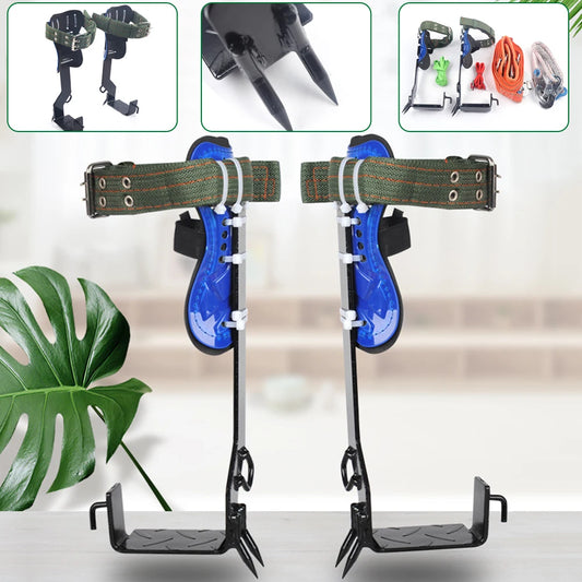 Tree Climbing Gear, Steel Pole Climbing Spikes, Safety Belt & Rope, Climbing Tree Shoes, 100kg Load Capacity, Durable Tool