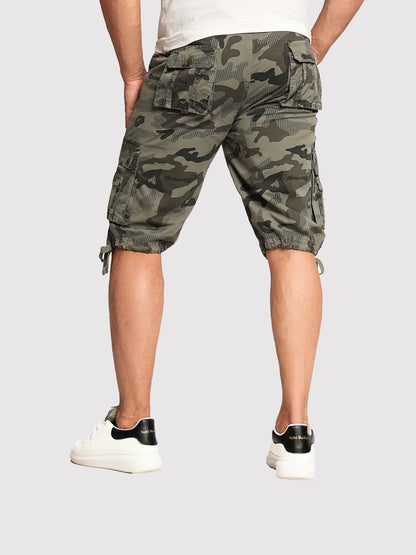 Men's summer new fashionable workwear shorts loose straight cut version trendy and versatile five quarter pants