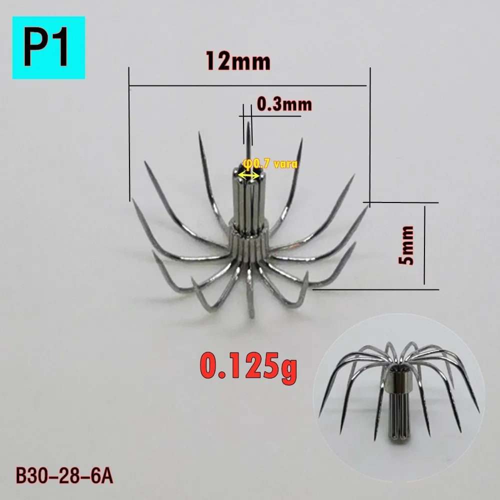 20pcs Small squid hooks Stainless paws Fishing fishhook