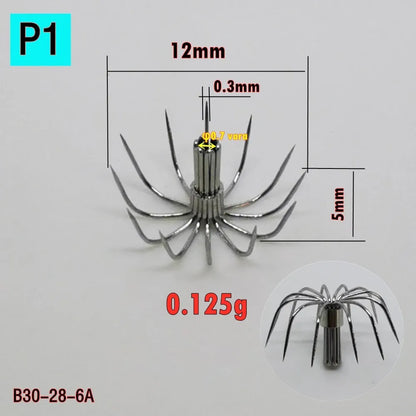 20pcs Small squid hooks Stainless paws Fishing fishhook