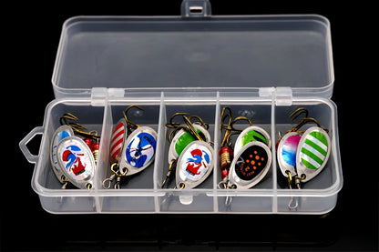 10pcs/Set Metal Spoon Spinner Fishing Lure Spoonbait Crankbaits Wobblers Bait For Bass Pike Crochet Freshwater Fishing