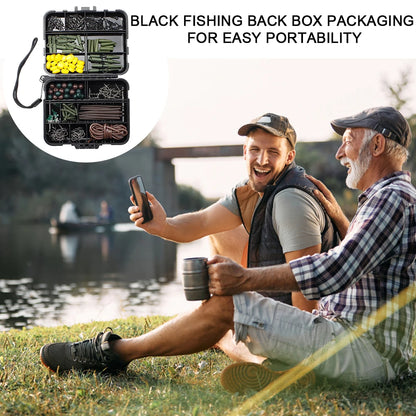 263pcs Essential Carp Fishing Terminal Box with Swivels Sleeves Hooks Stop Beads Fishing Equipment Terminal Kit Carp Fishing Box