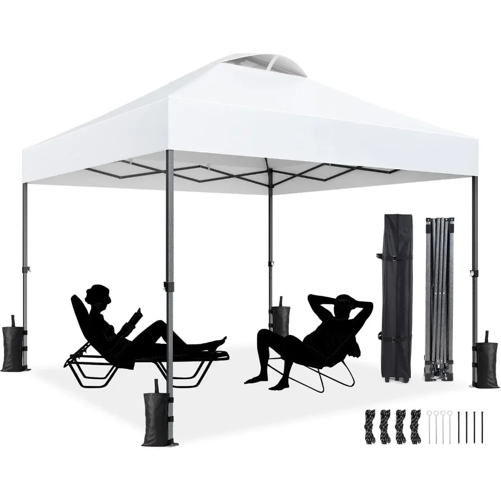 10x10ft 1-Person Setup Pop Up Canopy Tent