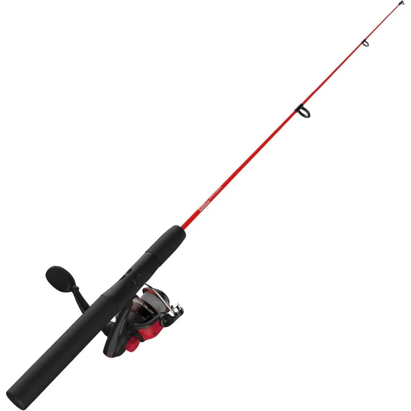 Zebco Dock Demon Spinning Reel or Spincast Reel and Fishing Rod Combo, 30-Inch Durable Fiberglass Rod, QuickSet Anti-Reverse Fis
