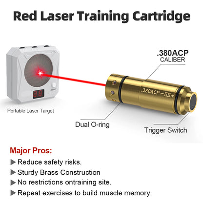 380ACP laser training cartridge Red Dot Laser Training Bullet Dry Fire Laser Trainer Cartridge Tactical Laser Bullet