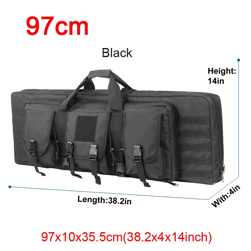 32 38 42 48 inch   Double Rifle Case Airsoft Gun Case Backpack Hunting