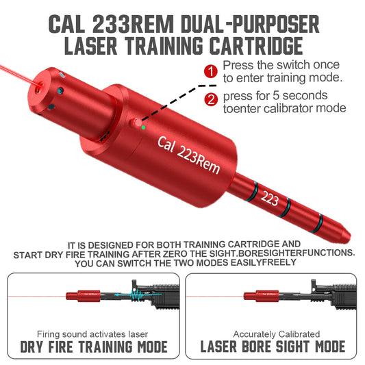 223REM red green light trainer, dual-purpose for training and calibration