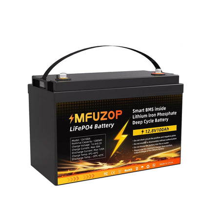 DTOUBOSS Original Lithium Rechargeable LiFePO4 For Solar System RV Outdoor Travel Home BMS 12V 100Ah U.S. Warehouse NO TAX