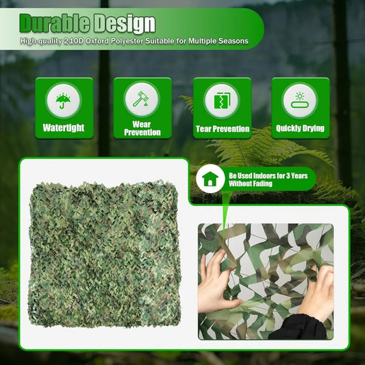 Camouflage Camo Hunting Netting Hide Cover Net 26ft X 26ft