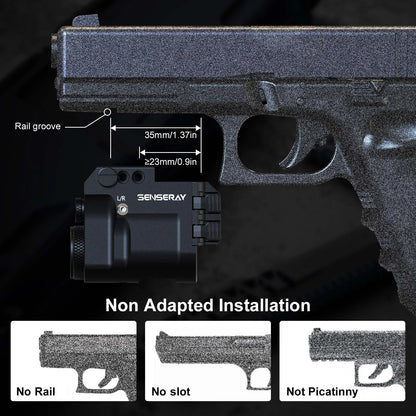 Tactical Pistol Light Rechargeable Blue Laser LED Weapon Light Fit Glock 17 19 20mm