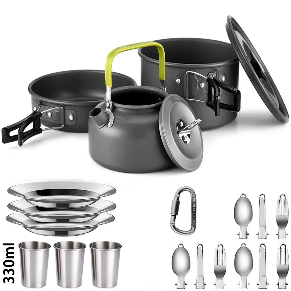 Camping Cooking Set Outdoor Aluminum Lightweight Equipment