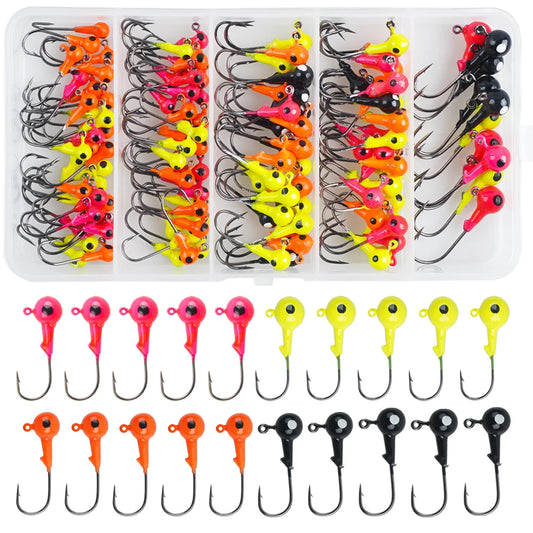 Crank Jig Head Hook Round Ball Jigs Fishing Hook Head Jig Lure Hard Bait Worm Jig Hooks for Fishing